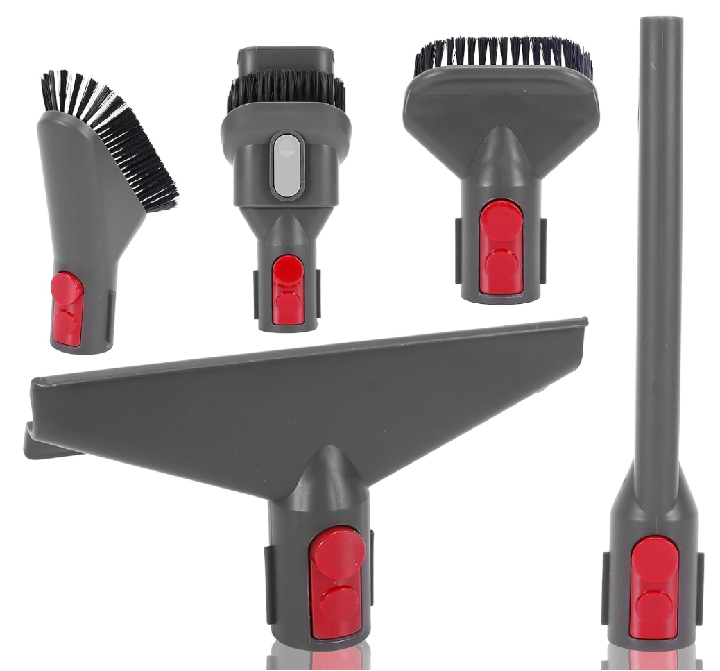 Miawtro 5-in-1 Stofzuiger Accessoireset, Borsteltool, Mondstukset, Accessoireset voor Dyson V7, V8, V10, V11 en V15, Stofzuiger vervangende opzetstukken voor Dyson – bestaande uit 3 borstelkoppen en 2 stofzuigermondstukken