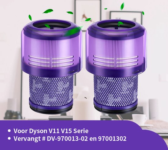 Replacements® HEPA-filters geschikt voor Dyson V11 en V15 - 2 stuks