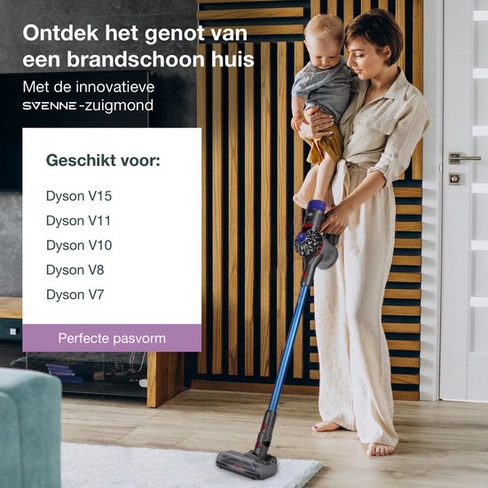 SVENNE® Zuigmond Pro met LED Verlichting geschikt voor Dyson V15 / V11 / V10 / V8 / V7 -