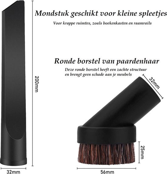 6-delig stofzuigerhulpstukkenset